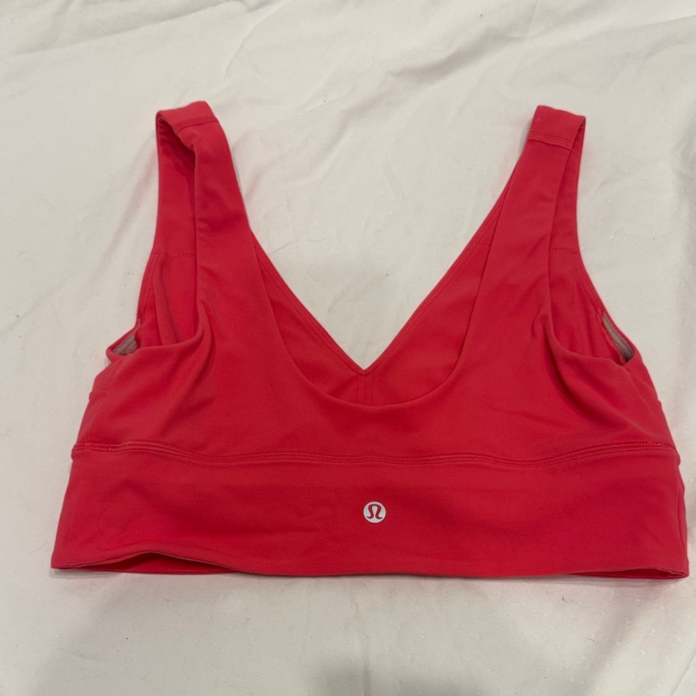 lululemon athletica Vibrant neon orange/Red Sports Bra
